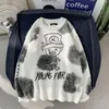 Herentruien cool man trui mode cartoon printen kleine duivel all-match losse pullovers casual hip hop jumpers tops gebreide mannen