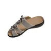 Sandalen 2023 Flower Ladies's Women Lace-Up gesloten teen comfortabele slip op schoenen in etnische stijl voor sandalias sapatos