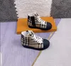 luxe designer kinderschoenen mode sneakers hoge canvas schoenen voor jongens meisjes hoge kwaliteit kinderschoenen inclusief merk schoenendoos