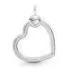 Ciondoli in argento sterling 925 per perline di gioielli Pandora Moments Heart O Charm pendente
