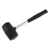 Hammer Non-elastic Black Rubber Hammer Wear-resistant Tile Hammer with Round Head and Non-slip Handle DIY Hand Tool 230509