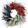 Dekorativa blommor Great USA Flag Lätt att hänga Happy Independence Day Artificial Flower Garland Eco-vänliga dörrkrans Heminredning