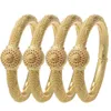 Charmarmband Dubai Gold Color Bangles Indian African Luxury Bangle For Women Hard Wedding Etiopiska arabiska handsmycken 230508