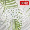 88-key piano toetsenbordmuziek Noot Pad Mat Mat Silica Gel Verwijderbare pianotoetsenbord Note Labels Vingeroefeningsgids Siliconen strips