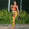 2ピースドレス夏の女性クロップトップロングスカートビーチバケーションマッチセット衣装ビジネス230509の卸売アイテム