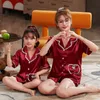 Pajamas Fake Silk Boys Pajamas Kids Home Pajama Sets Girls Pajamas Kids Cartoon Sleepwear Baby Withwear Summer Pijamas for Kids 230509