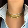 Роскошные модные цепочки Iced Out Jewelry 3 мм с круглым ободом, комплект с геометрическим фианитом, теннисная цепочка, колье, ожерелье, серебро, золото, зеленый для женщин