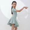 Sahne Giyim Kızlar İçin Latin Dans Elbiseleri Standart Rekabet Kostümü Kısa Kollu Tango Dans Kıyafet Samba Dans Giysesi Salsa Elbise JL3289