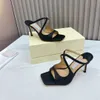 Sandalias de tacón alto para mujer, pieles laminadas metálicas, sandalias de tacón alto, zapatos de vestir de boda para playa y verano, talla 35-41