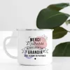 أدوات شاي القهوة الفرنسية شكرا Merci Print Mugs Personized Party Favors المشروبات كوب المياه مع مقبض هدية معلم Drinkware P230509