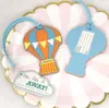 Tropical Party Presents Hot Air Balloon Rubber Bagage Taggar Summer Wedding Favors Bagage Tag Bridal Shower Favor SN769