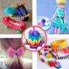 Charm Bracelets 32 Color Bands Sets 14400pcs Kit de fabricación de pulseras de goma DIY Band Woven Girls Craft Toys Gifts