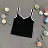 Designers Femmes Débardeurs Triangle Tops Lettres Style De Luxe Camis Élastique Sexy Dames Vêtements Classique Noir Blanc Vêtements