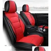 Auto -stoelbekleding Fit accessoires Interieur ER's FL Set voor sedan pu lederen naaste zitplaatsen SUV 5 stuks drop levering mobiles motorcyc dhp6e