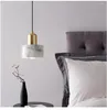 Lampade a sospensione Lampada a LED Moderna creativa in pietra di marmo nordica per soggiorno Decorazioni per la casa Sala da pranzo Ristorante Loft Lampada a sospensione