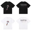 Designer Mode Kleidung T-Shirt T-Shirts Kleines trendiges Trapstar London Rot Tarnung Buchstabe Reine Baumwolle Sommer Paar Locker sitzende Kurzarm T-Shirt Luxus Casua