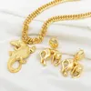 Necklace Earrings Set Luxury Dubai Gold Color Jewelry For Women Crocodile Pendant Leopard Bride Wedding Party Fashion Jwellery