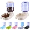 Matning 3.8L Big Capacity Automatisk hundmatmatningsvatten Fontänen Dispenser Waterer Self Feed Bowl för liten stor husdjurskattvalp