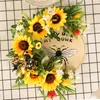 Fleurs décoratives Sunflower Garland Beaudet de fabrication fine anti-déformée de la maison