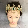 Set di orecchini per collana Set di gioielli per capelli in cristallo stile marocchino di lusso da donna in metallo con cerchio da sposa, fiore vintage, design del marchio