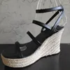 Sandaler kvinnor 2023 Summer Fashion Open Toe Wedge Heel Platform High Heels Ladies Shoes Chunky Female Zapatos