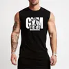 Men's Tank Tops Gym Tank Top Mens Fitness Clothing Compression Vest Cotton Bodybuilding Stringer Tanktop Muscle Singlet Workout Sleeveless Shirt 230508