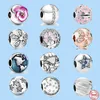 925 sterling silver charms for pandora jewelry beads DIY Pendant women Bracelets beads Flowers Star Ball Positioning Buckle Clip