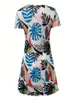 Casual Dresses Summer For Women 2023 Elegant Print V Neck Sexy Party Mini Dress Beach Outfits Vestidos Ms Chuh