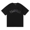 デザイナーファッション衣類 Tシャツ Tシャツ Trapstar 有刺鉄線アーチ Tシャツダークレタープリントメンズレディースルーズトレンドブランド半袖 Tシャツ高級カジュアルコットントップス