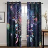 Curtain 3D Modern Elegant Boho Style Colorful Confuses Digital Art Curtains For Living Room Bedroom 2 Pieces Hook