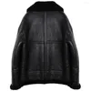 Women's Leather YOLOAgain High Quality Women Black Shearling Jacket Genuine Coat Ladies