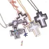 Breloques 1 pièce, médaillon en verre croisé de bonne qualité, pendentif magnétique ouvert, collier