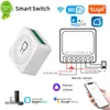 Nouveau Wifi Mini Smart Switch 16A DIY Interrupteurs d'éclairage Maison intelligente sans fil à 2 voies avec Tuya Smart Life EweLink Alexa Alice Google Home