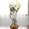 Vaser Crystal Vase High-End Luxury Pure Copper Bird Czech Importerad stor blommor Hemma vardagsrum Dekorationer DESGITIONER ANVÄNDNING