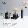 Kaffe te -verktyg Set Tillbehör Manuell Grinder Mill Glass Pot With Filter Dripper Gleosenhals Kettle Specialized Barista Kit 230508