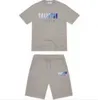 Men's T -skjortor Trapstar Tshirt och Shorts Män Set Tracksuit Summer Basketball Jogging Sportswear Harajuku Short Sleeve Sunscreen Design 50ess