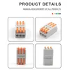 Novo conector de fio compacto universal 5pcs Splitter de cabo elétrico rápido bloco terminal para 28-12awg pequenos conectores de fiação