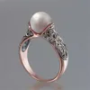 Band Rings Luxury Pearl Finger Rings for Women 2023 New Fashion Exquisite Wedding Bands Vintage Jewelry Rostfritt Steel Women's Rings Z0509