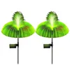 1/2pcs fibra óptica água -viva solar Luz IP65 Forma de forma à prova d'água Ornamentos de decoração de jardim de iluminação