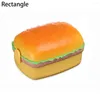 Dinnerware Sets Cute Fork Hamburger Burger Lunch Box Double Tier Container Bento Lunchbox