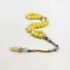 Strand Tasbih Natural LEMON Jasper With YELLOW AVENTURINE Stone 33 Beads Bracelet Muslim Accessories On Hand Islamic Fashion Jewelry