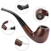 Moda de madera negra sólida Ebony Hand Tobacco Tubo de cigarrillo Fumador Congro