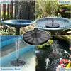 Dekoracje ogrodowe 1,5 W Solar Bird Bath Fontanny Upgrade z 6 dyszami fontanna słoneczna odpowiednia do kąpieli dla ptaków ogrodowych 230506