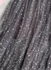 Повседневные платья 2023 летние звезда Bling Stars платье с блестками женщины винтаж V Sexe Sexy Mesh Ladies Spaghetti Strap Party Tulle