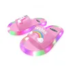 Pantofole Pantofole illuminate per bambini Animali unicorno Stampe Ragazzi Ragazze Sandali Moda Scarpe carine Bagno Piatto Bambini Sandali per bambini 230509