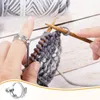 Justerbar krok stickkruka leveranser Öppning av fingerhållare Loop Ring virkning Counter Kit Stitch Markers Tags Pins Handvävning