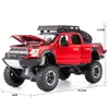 Diecast Model 1 32 Ford Raptor F150 Picku Alloy Car transporter des pneus gros pneus tout-terrain Toy Diecasts Toy Véhicules Car Modèle Kids Toy Gifts 230509