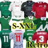 1998 Retro Meksika Futbol Forması Uzun Kollu Vintage 2006 1995 1986 1994 Dünya Kupası Gömlek Blanco Hernandez Klasik Futbol Üniformaları