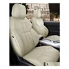 Bilstol täcker anpassade passformtillbehör eller specifika för 5 -sits FL Set Cushion Mat Sudan SUV Top Quality Leather Cars Drop Delivery DHVK1