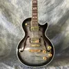 Vintage Black Supre Electric Guitar Tiger Flame Maple Top Back Split Block Mop Inlay Globe Headstock Inlay Semi Hollow Body8586957